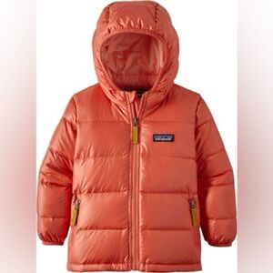 Coral Patagonia Hi-Loft Down Sweater Hoody